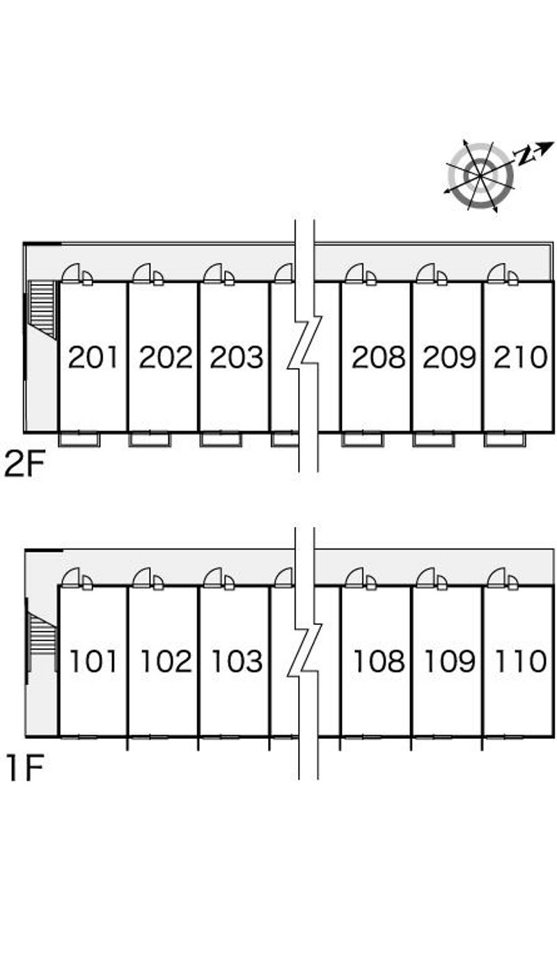 レオパレスシエロ東近江 間取配置図