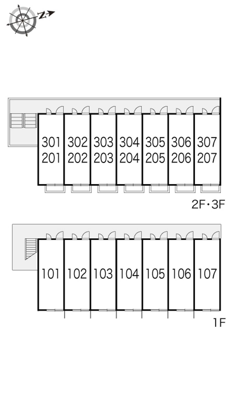 レオパレスソリティア青梅 間取配置図