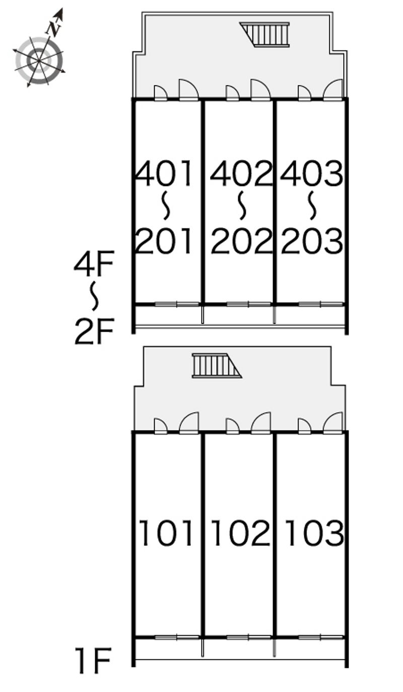 レオパレス伸光 間取配置図