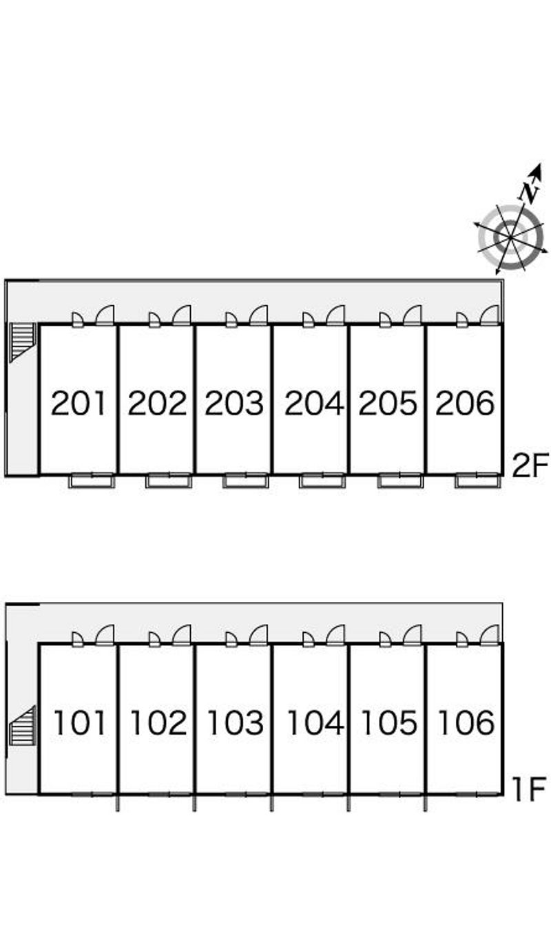 レオパレスかんなび 間取配置図