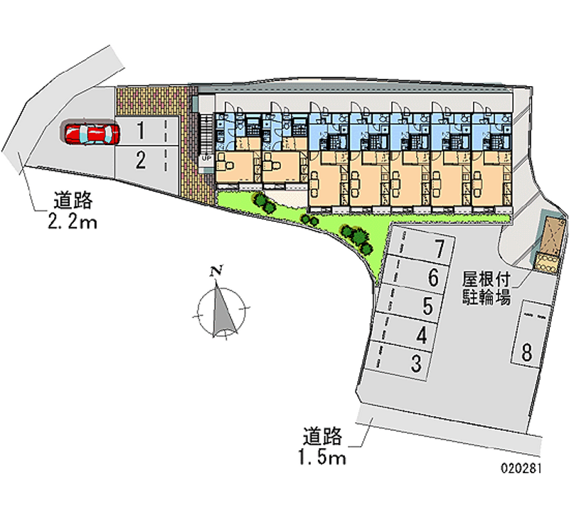 レオパレス豊岡 月極駐車場