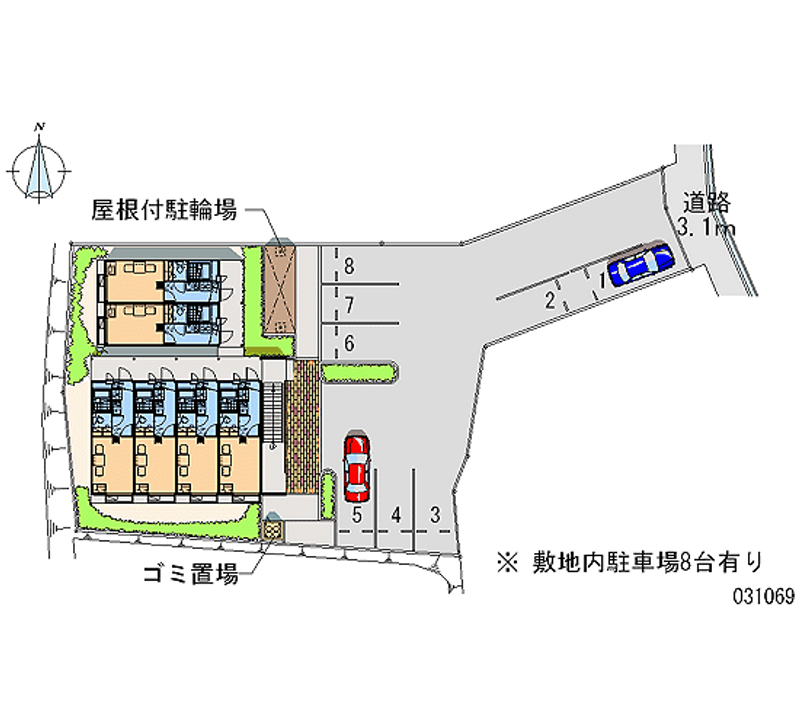 レオパレスグリーンローズ 月極駐車場