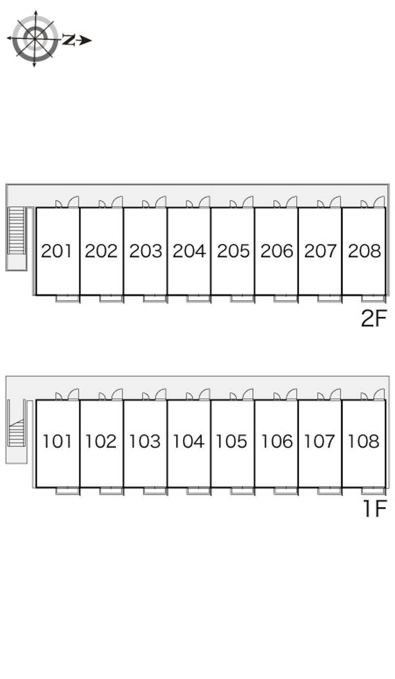 レオパレスはーもにー 間取配置図