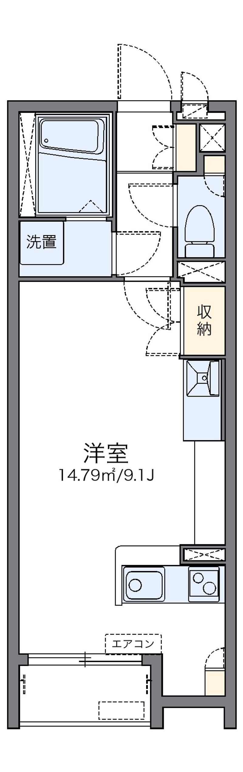 レオネクストアップルペア 間取図