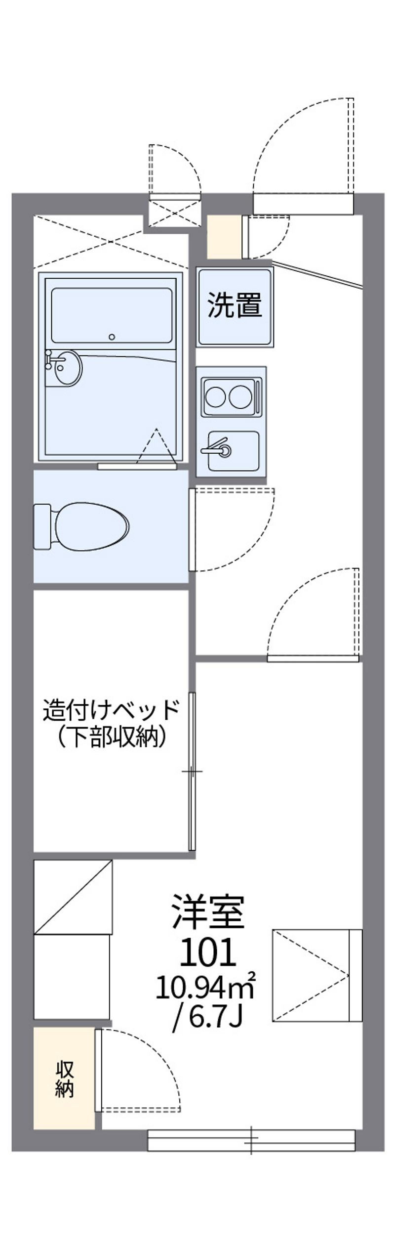 レオパレス二条城北 間取図