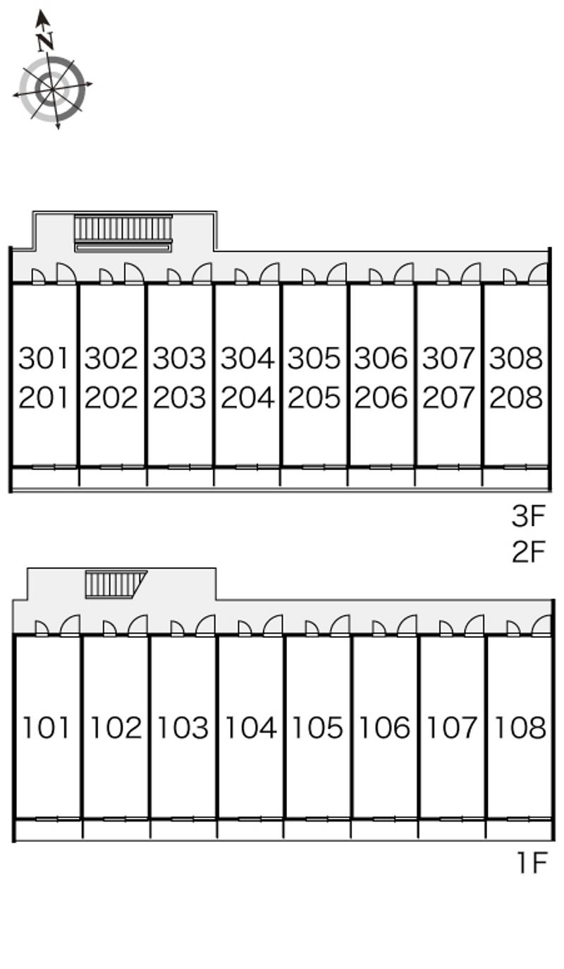 レオパレス光が丘 間取配置図