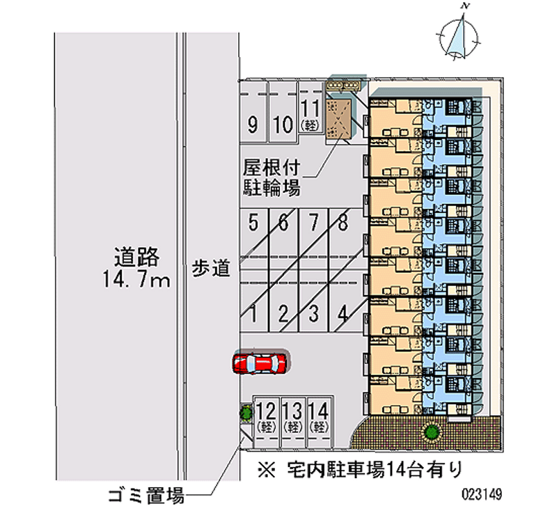 レオパレス桔梗 月極駐車場