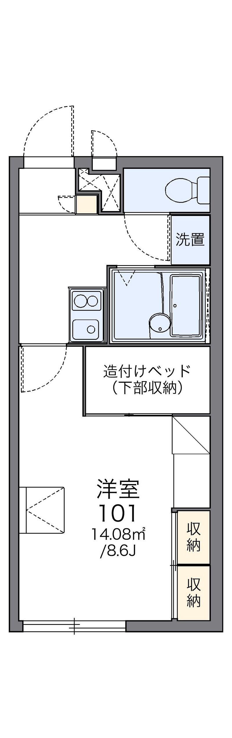 レオパレスドルフィン 間取図