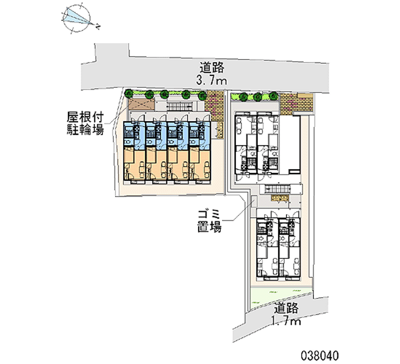 レオパレスサン六甲Ｂ 区画図