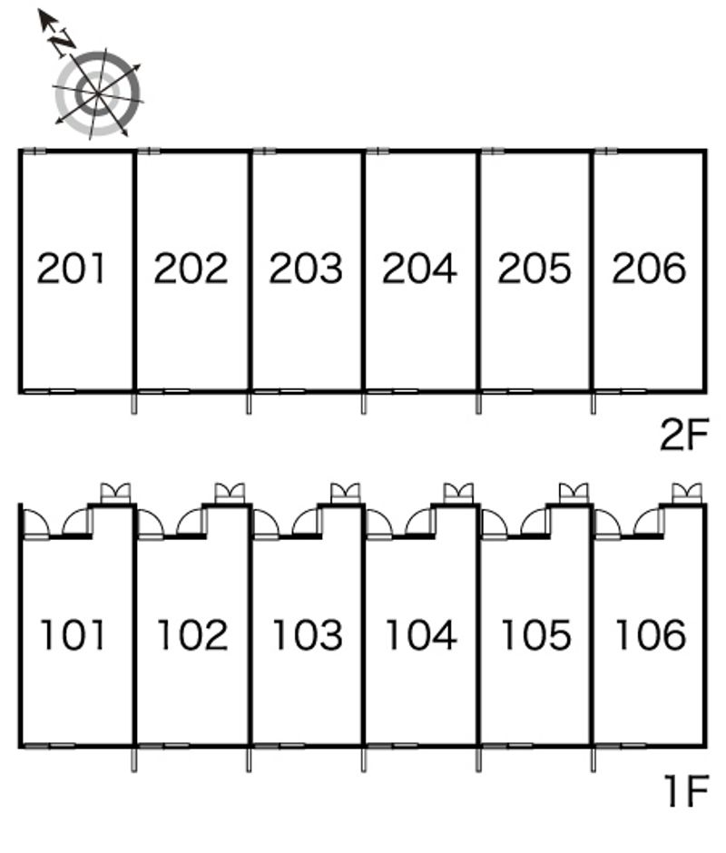 レオパレスハシマ 間取配置図