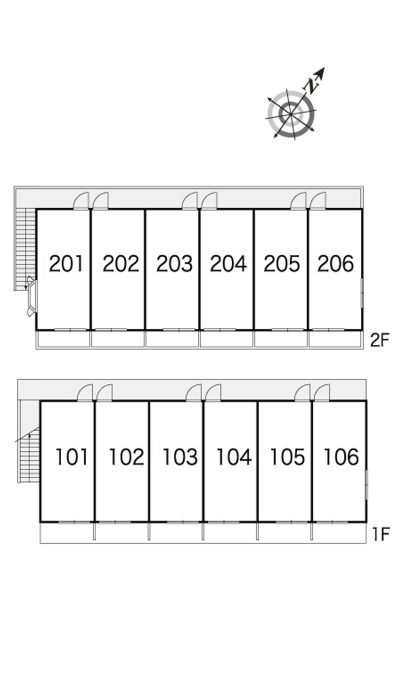 レオパレス羽津 間取配置図