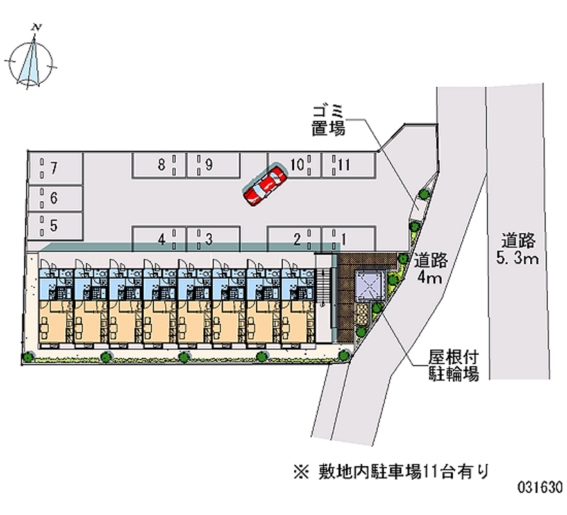 レオパレスヴィクトワールＫ２ 月極駐車場