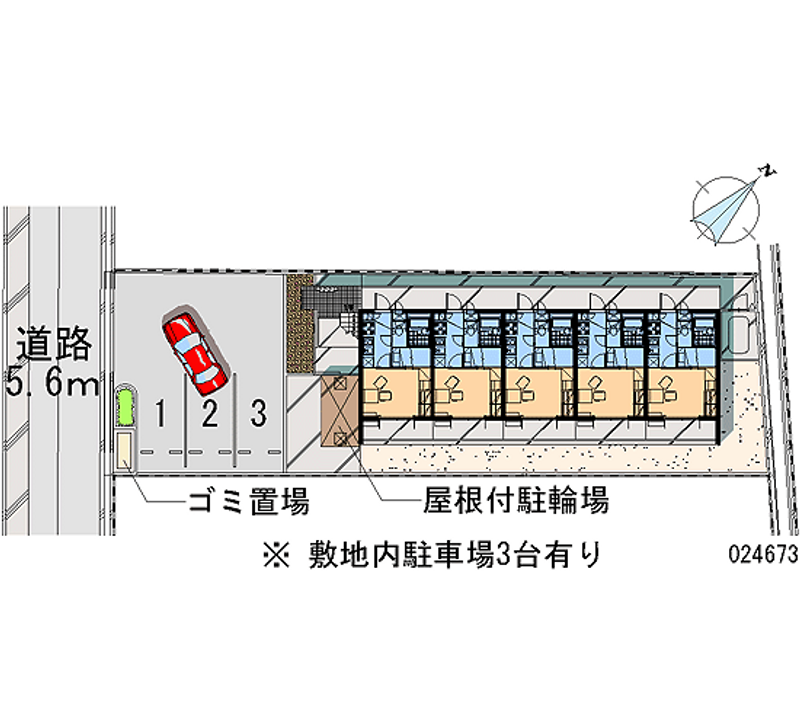 レオパレス幸 月極駐車場