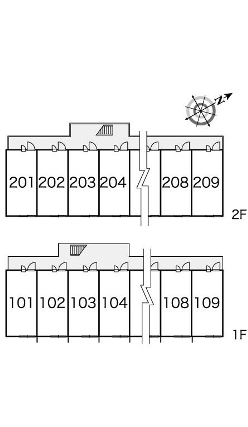 レオパレスサンハイム大浜 間取り配置図