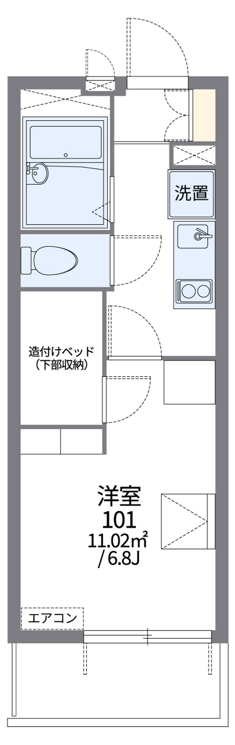 レオパレスふじ 間取図