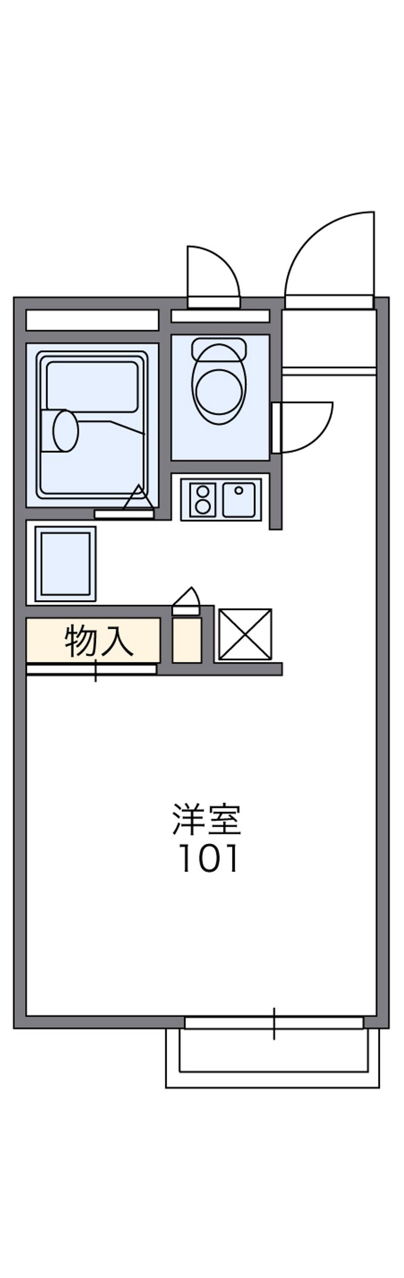 レオパレス渚 間取図