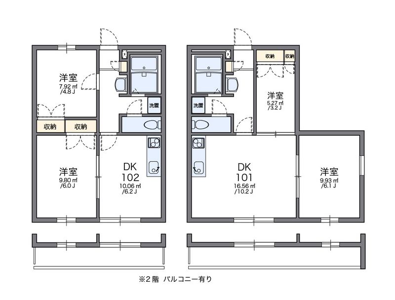 レオパレスエムフィールドⅠ 間取図