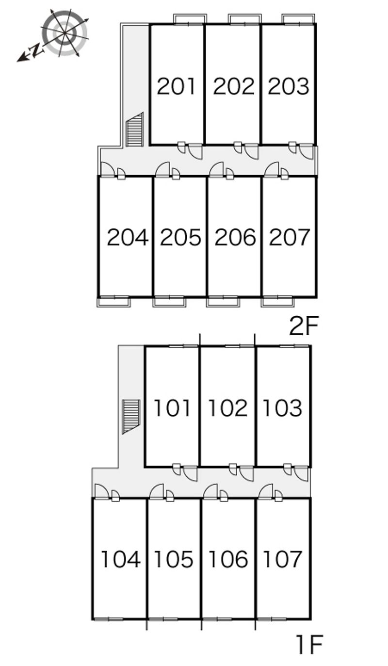 レオパレス北平野 間取り配置図