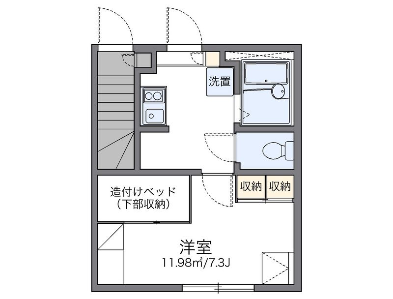レオパレス中田第三 間取図