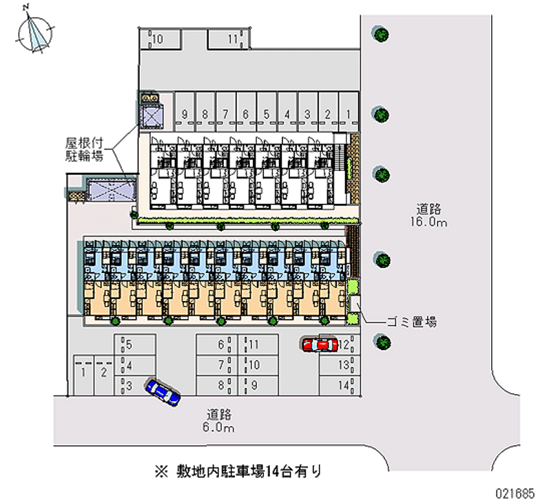 レオパレス日世利 月極駐車場