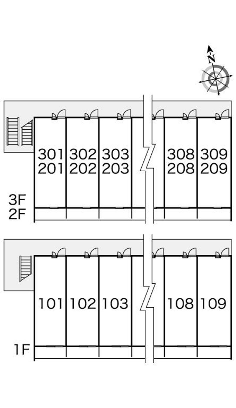 レオパレスうつくし 間取配置図