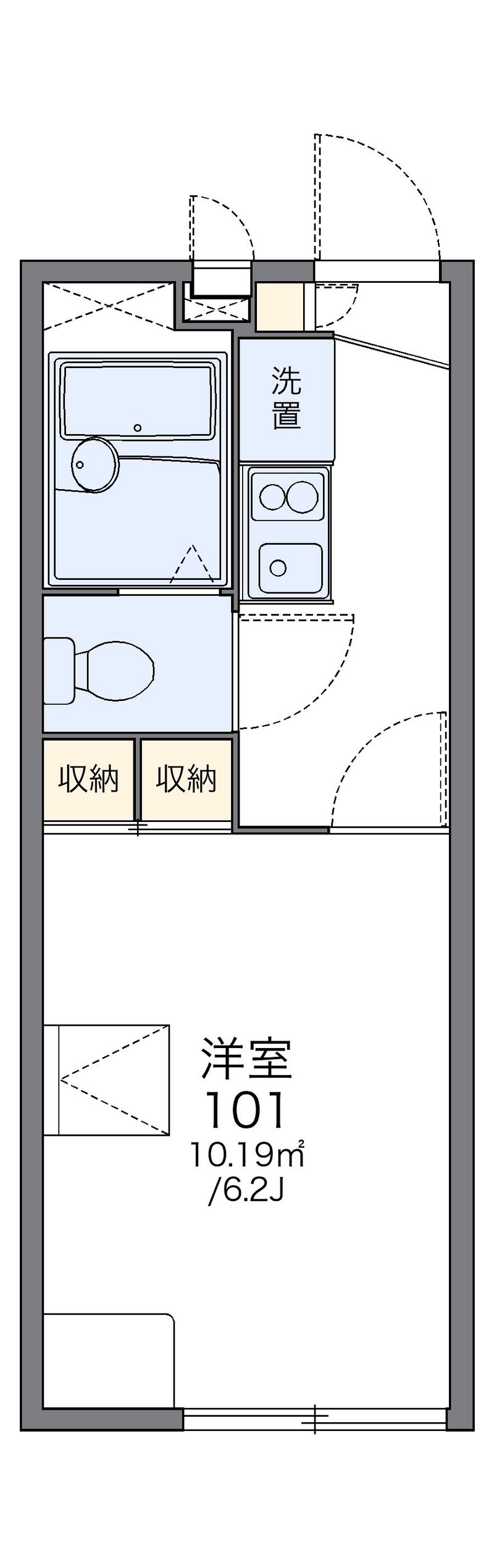 レオパレスエル・ビエント 間取図