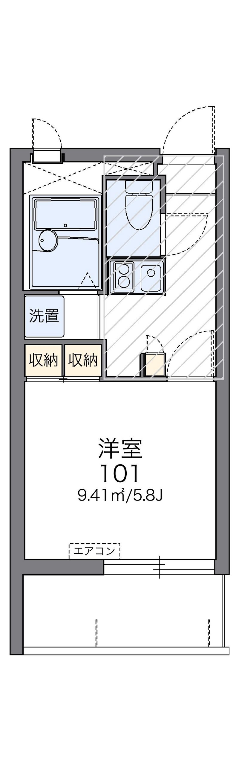 レオパレスおもろまちＵ 間取図