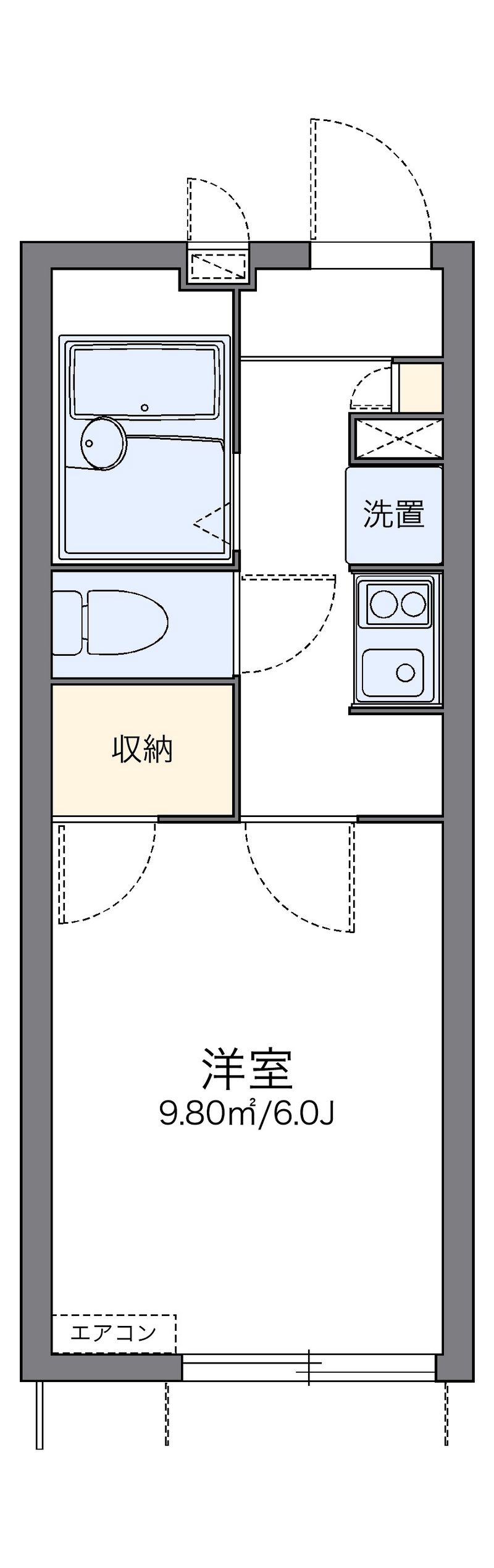 レオパレスルミエール四谷上町 間取図