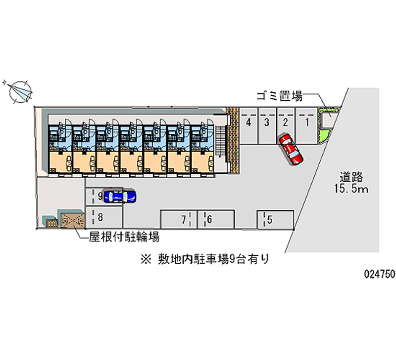 レオパレスクロスロード赤塚 月極駐車場