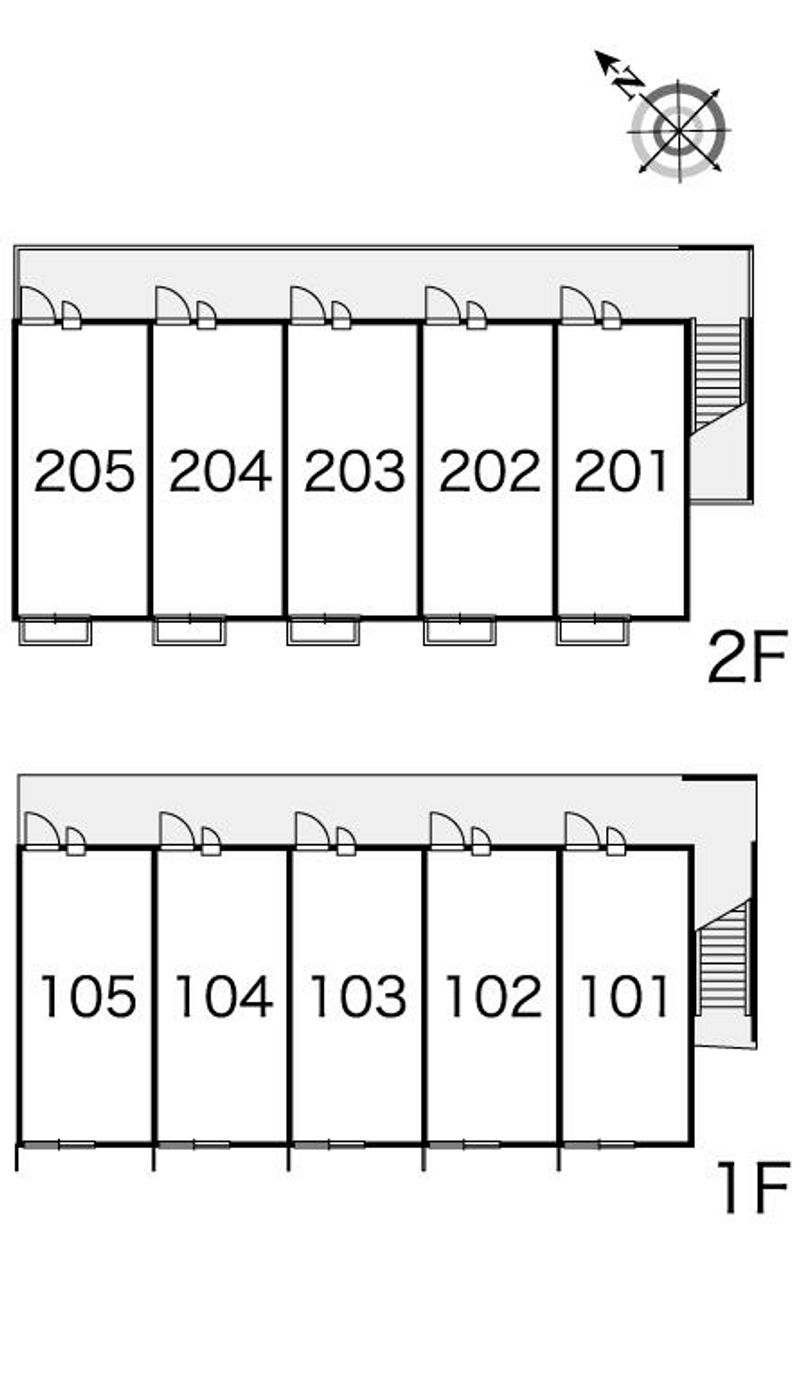 レオパレスボヌールⅡ 間取配置図