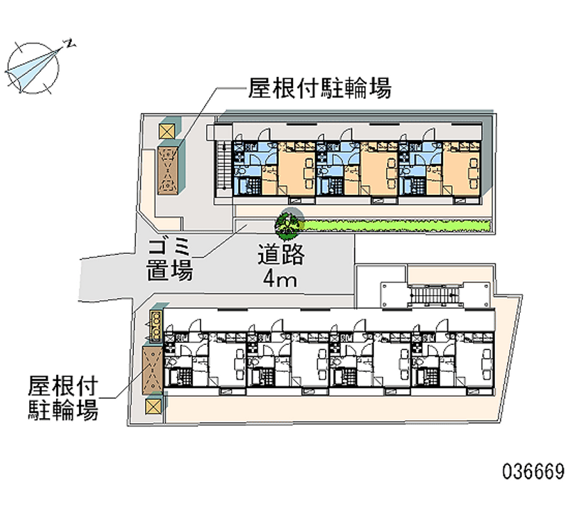 レオパレスウエストパレスⅠ 区画図