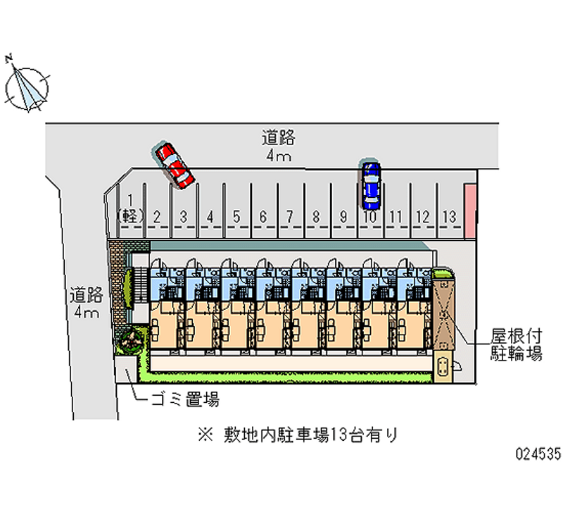 レオパレスプリズム　八雲台 月極駐車場