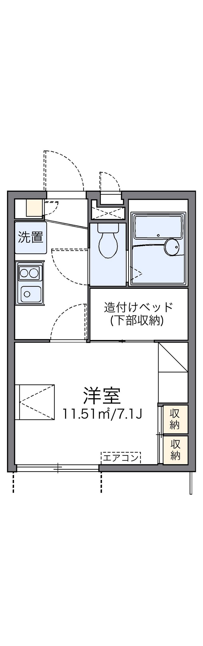 レオパレス戸部下 間取図
