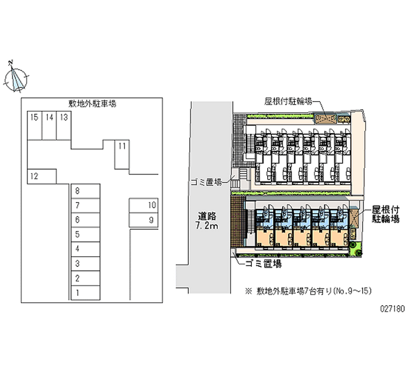 レオパレス瑞光Ⅱ 月極駐車場