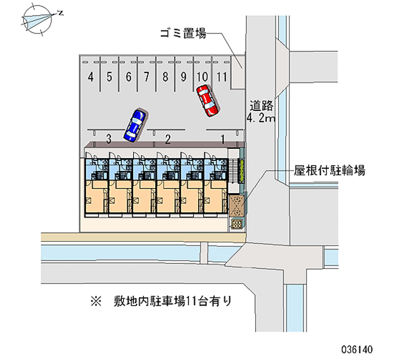 レオパレスグリーンコート乙島 月極駐車場