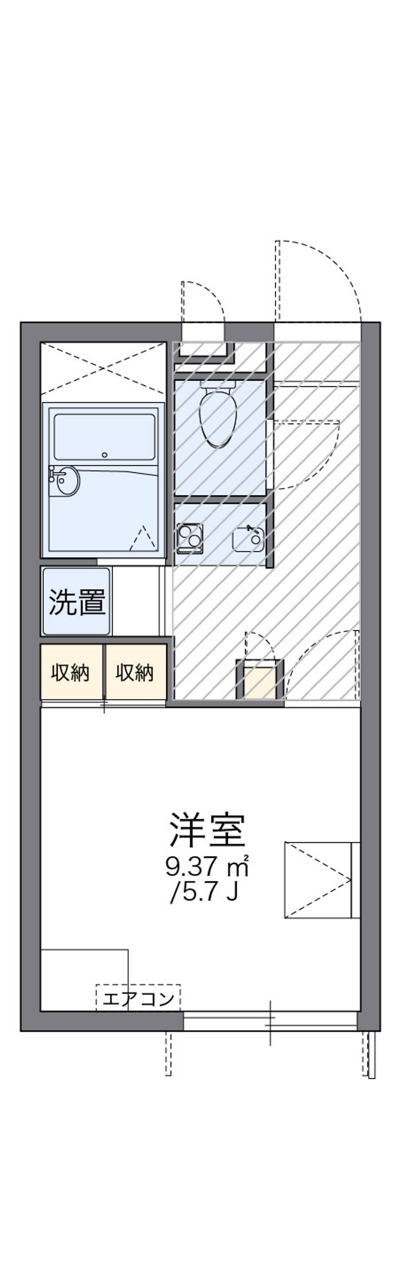 レオパレスサウス学南町 間取図