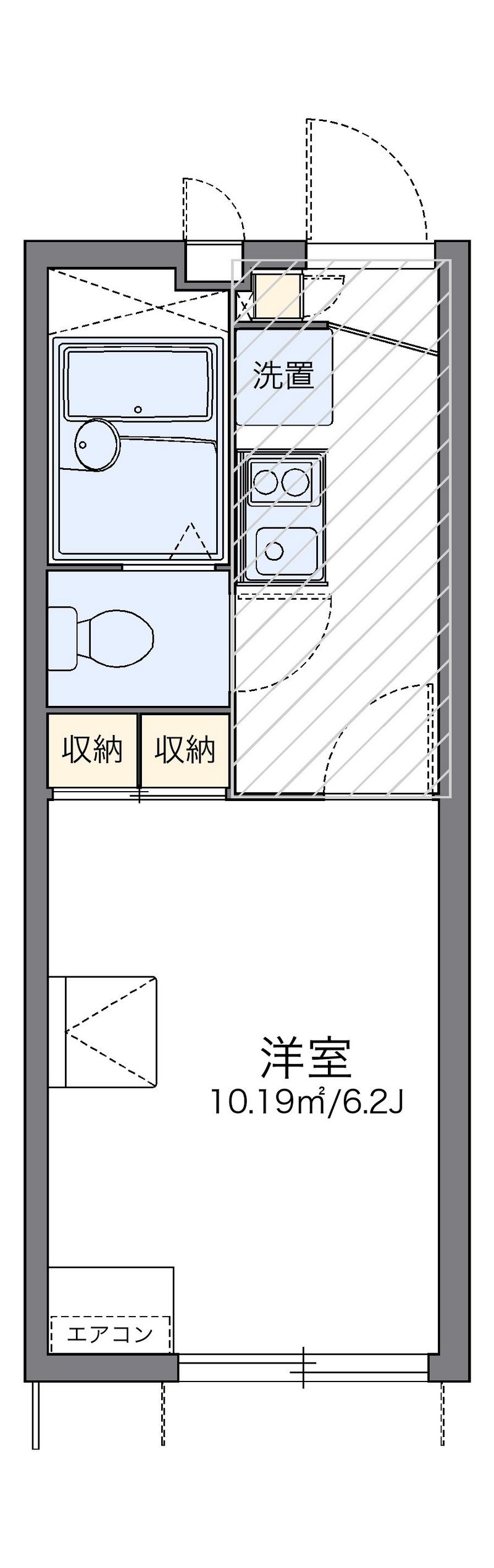レオパレスアビイ　ロード 間取図