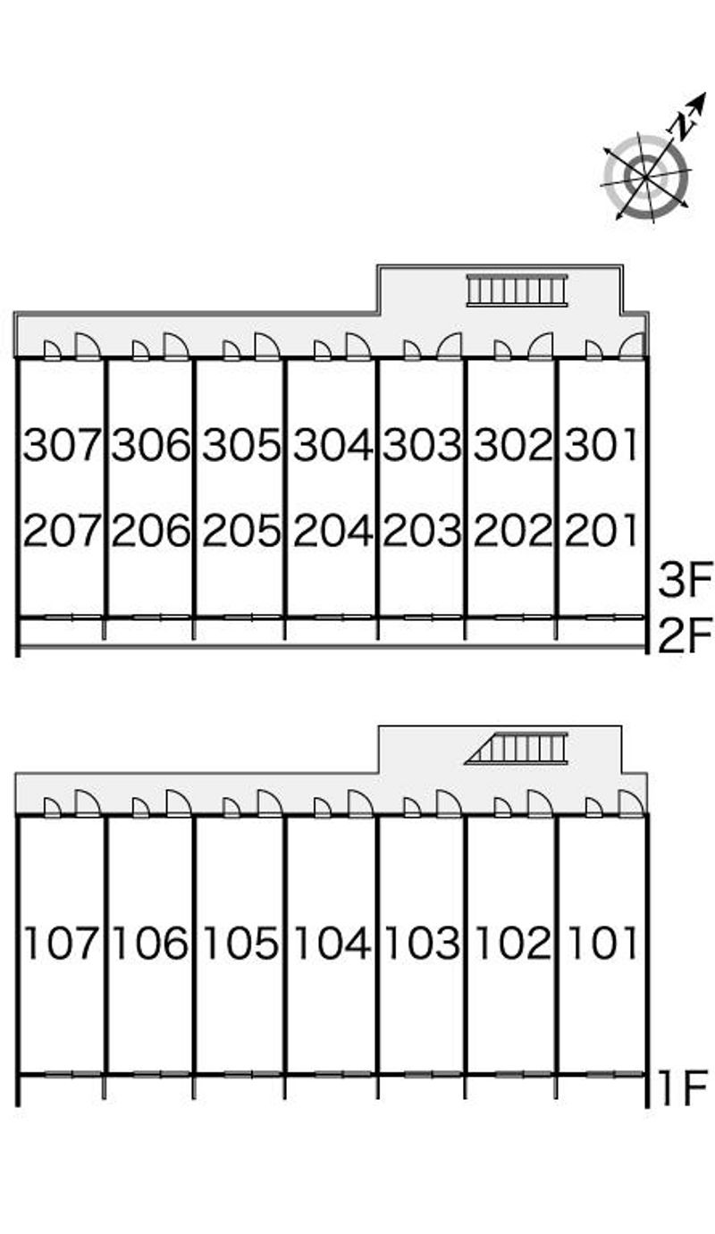 レオパレスフルールアカネ 間取り配置図