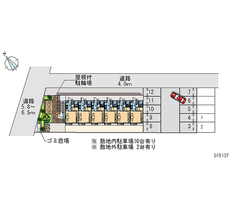 レオパレスコンフォール 月極駐車場