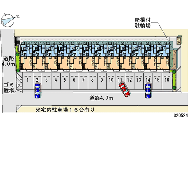 レオパレス火切塚 月極駐車場