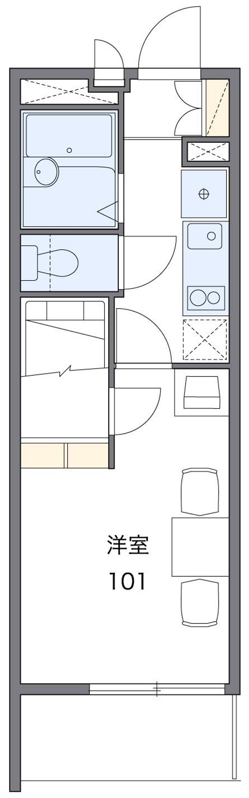 レオパレス双葉ヒルズ 間取図