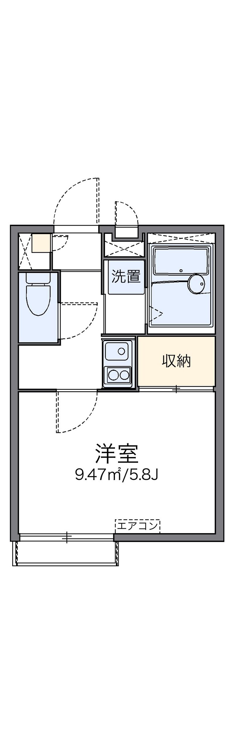 レオパレスアルカディア畑原 間取図