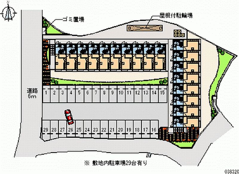 レオパレスＭＵＫＵＮＯ 月極駐車場