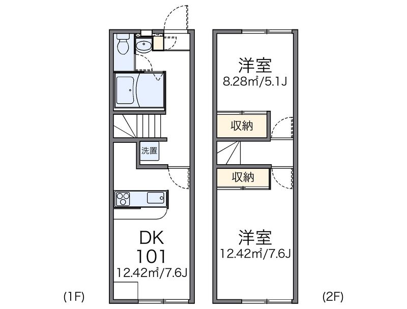 レオパレス美園Ｂ 間取図