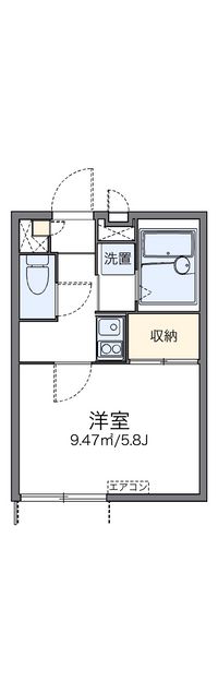 レオパレスモンターニュ日向 間取り図