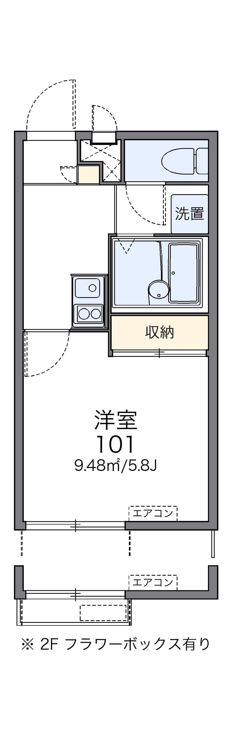 レオパレスコーポラス　ユウ 間取図