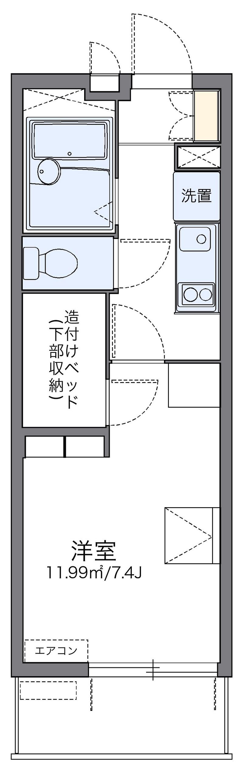 レオパレスＯＫＡＮＩＳＨＩ 間取図