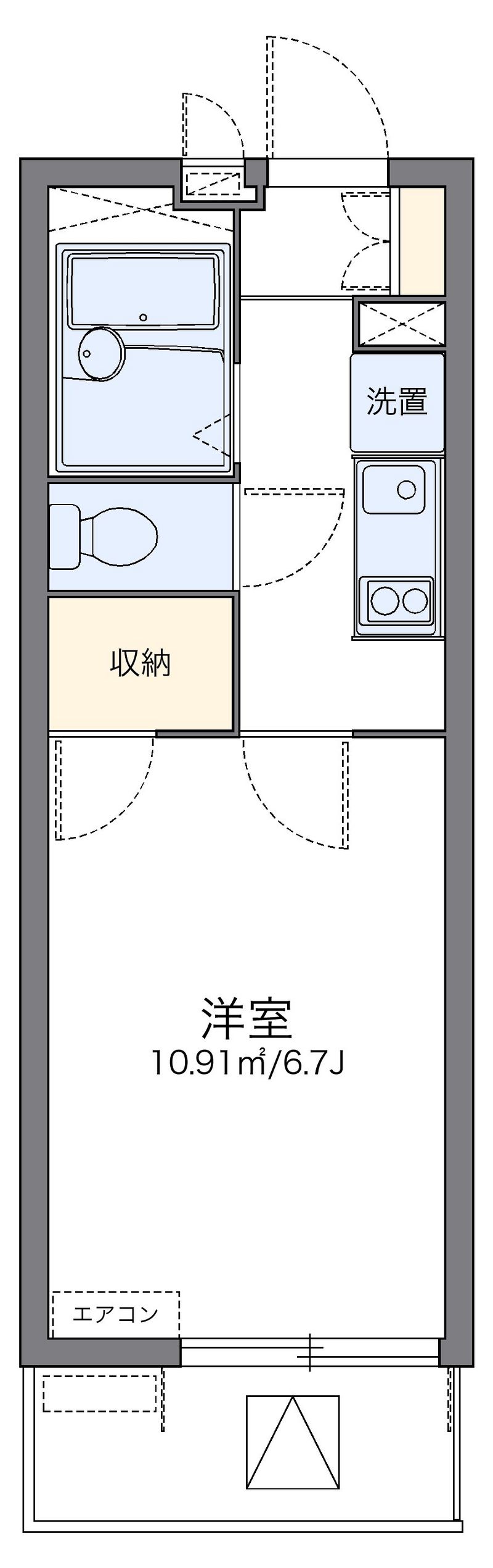 レオパレスひすい 間取図
