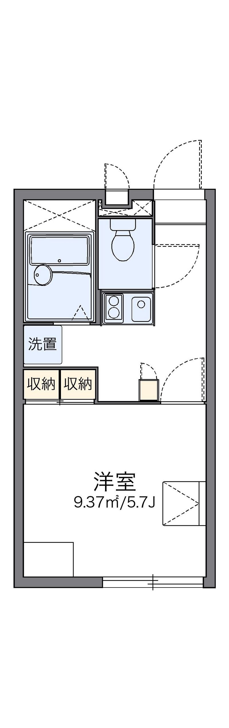 レオパレスコーポ川岸 間取図