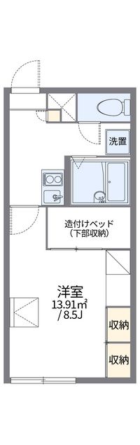 レオパレス西野 間取り図